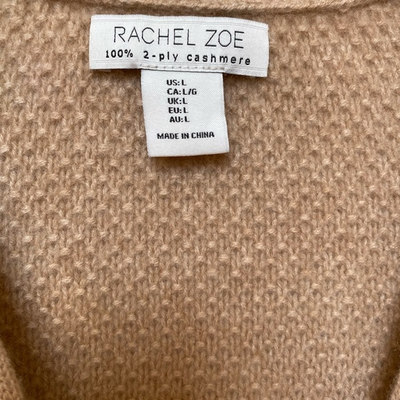 NWT RACHEL ZOE 100% 2-ply Cashmere
Textured Patchwork knit Cardigan
Large - Picture 7 of 8